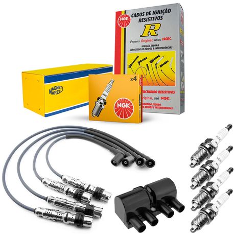 Kit Vela Cabo Bobina Chevrolet Celta 1 0 8V 2005 2016 Flex