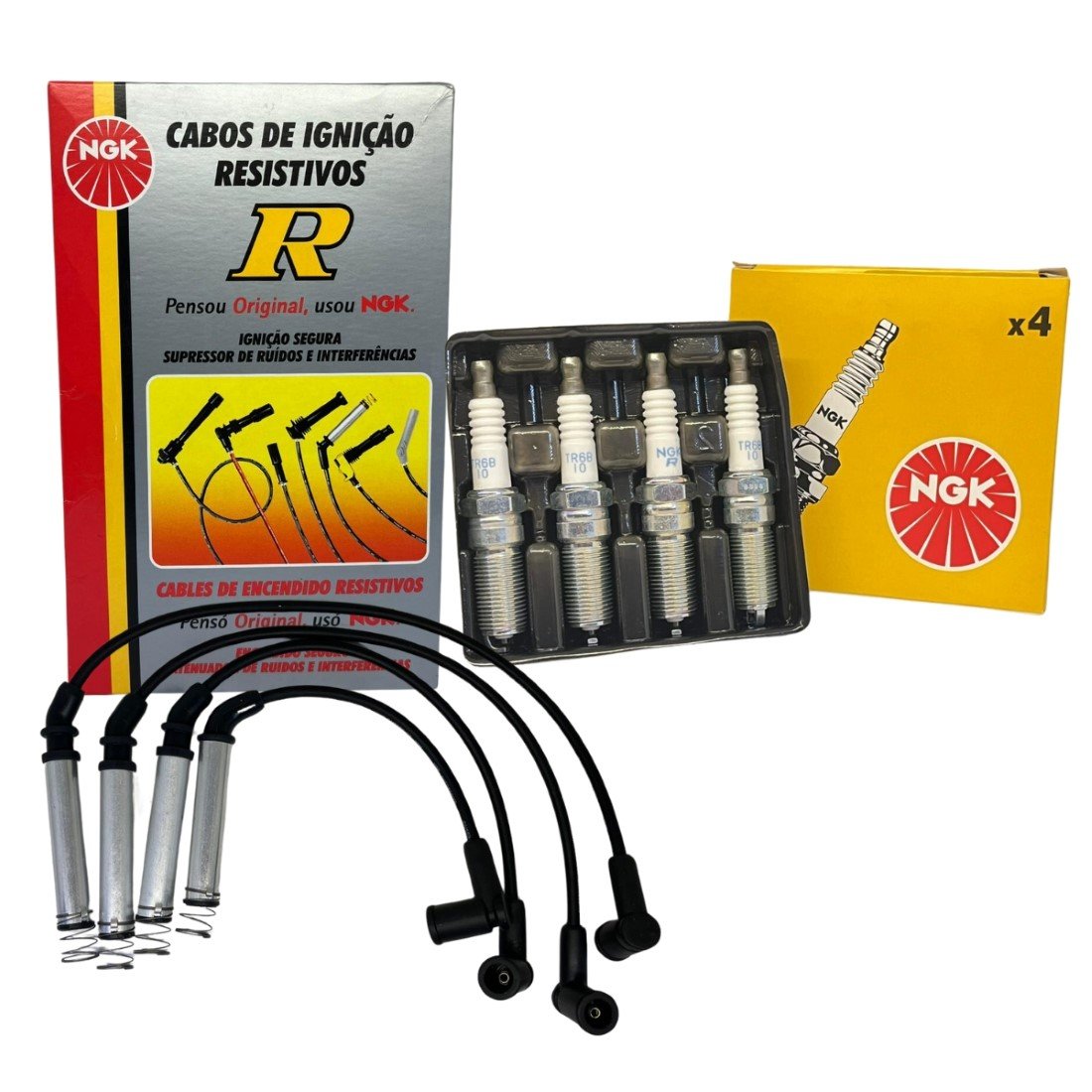 Kit Vela Ignição Cabo Vela Ecosport 1 0 1 6 2003 2012 Ngk