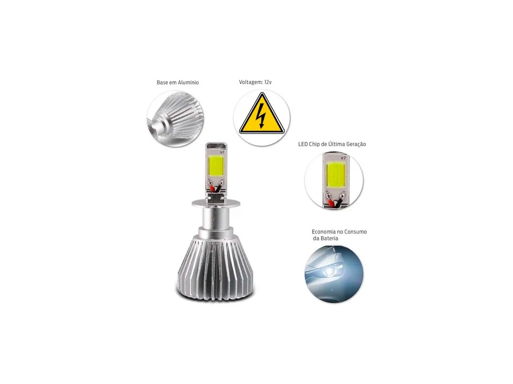Lâmpada 12 24V H3 30W LED 6200K 254779 H3, 254779