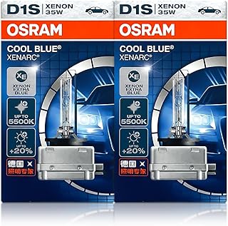 OSRAM Xenarc D1S Lâmpadas de farol de xenon HID azul frio 66140CB 85V 35W 5500K Feito na Alemanha | Pacote com 2