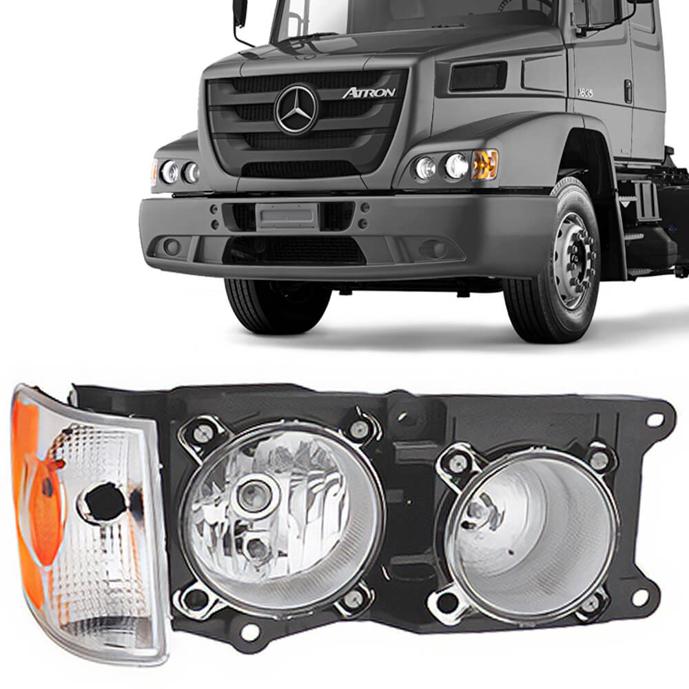 Moldura Farol Mb Atron 2013 2017 Direito Passageiro MD231 Orgus