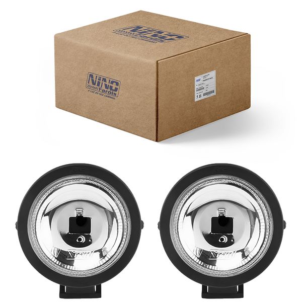 Par Farol Milha Mini Universal Redondo Motorista Passageiro F 11V Nino