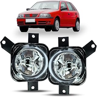 Par Farol VW Gol Parati Saveiro G4 Mascara Negra Pisca Cromado Arteb