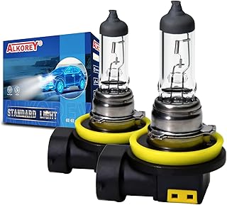 Lâmpada de farol de carro H8 12V 35W, lâmpada de substituição de neblina automática branca quente 3300K, farol baixo e alto, lâmpada halógena automática, pacote com 2