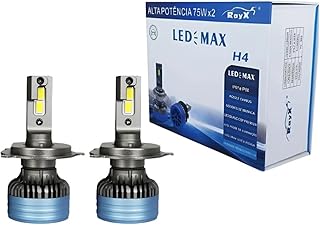 Par de Lâmpada Led MAX H4 6000k 15000 Lúmens 150W 12/24V Ip67 Rayx