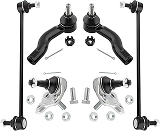 Kit de suspensão de 6 peças barra estabilizadora frontal elos de barra oscilante + terminais de direção externas + juntas esféricas inferiores aptas para Toyota RAV4 2001 2002 2003 2004 2005