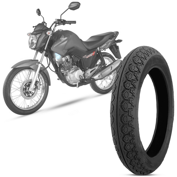 Pneu Moto Honda Cg Technic Aro 18 90 90 18 57P Traseiro Tiger