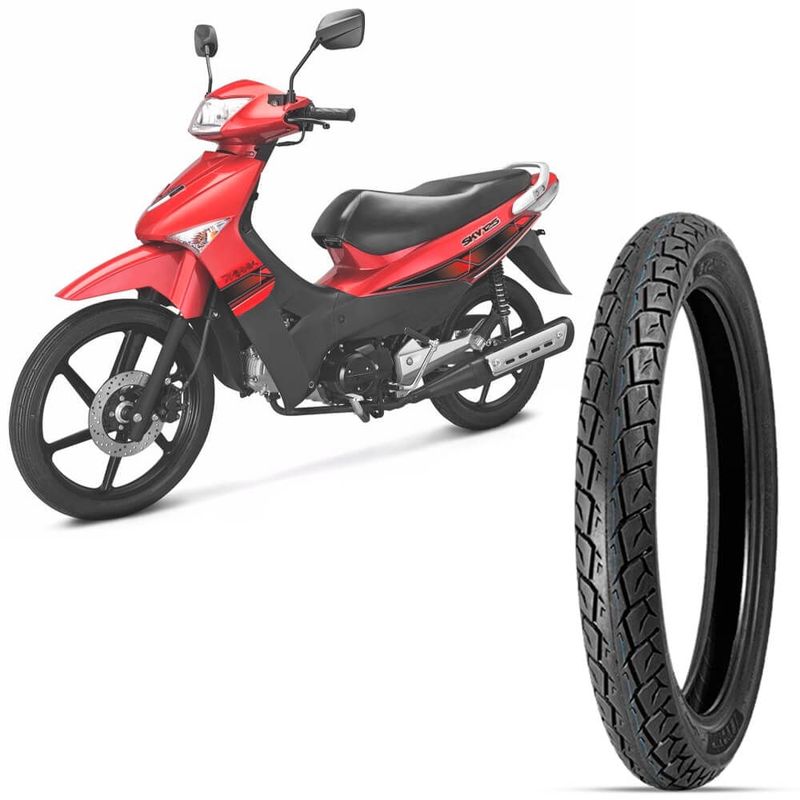 Pneu Moto Traxx Sky 125 Levorin Aro 14 110 80 14 59P Traseiro Matrix