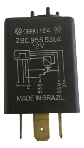 Relé Limp Parabrisa VW Gol Saveiro Parati Santana Quantum 83 5P 12V C Suport 185787