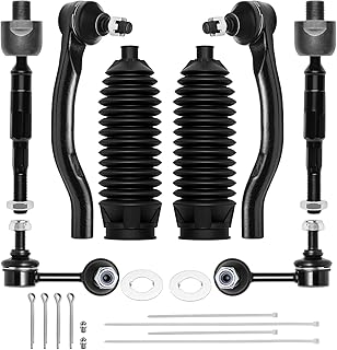 BDFHYK Kit de direção e suspensão de 8 peças compatíveis com Honda Civic 2006-2011, 2 barras estabilizadoras K80768/K80769 + 2 tirantes externos ES800373/ES800374 + 2 tirantes internos EV800246 + 2