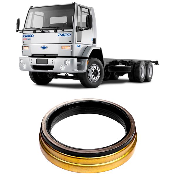 Retentor Roda Media Temperatura Ford Cargo 89 92 Sabó Traseiro 07338BAYF