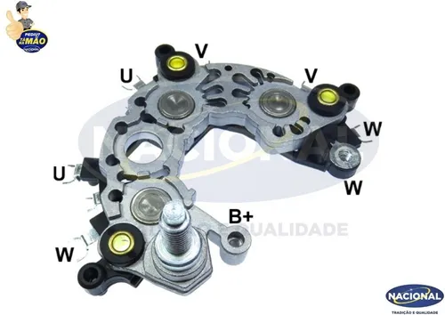 Retificador Alternador Cobalt S10 2017 2023 130A Diodo 6X50A Gauss GA1449 6X50A, GA1449