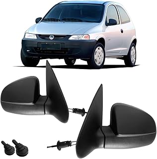 Retrovisor Chevrolet Celta 2001 2006 Preto Controle Carolcar