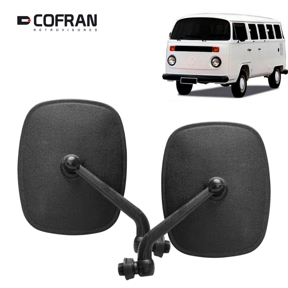 Retrovisor VW Kombi 76 97 Preto Controle Cofran